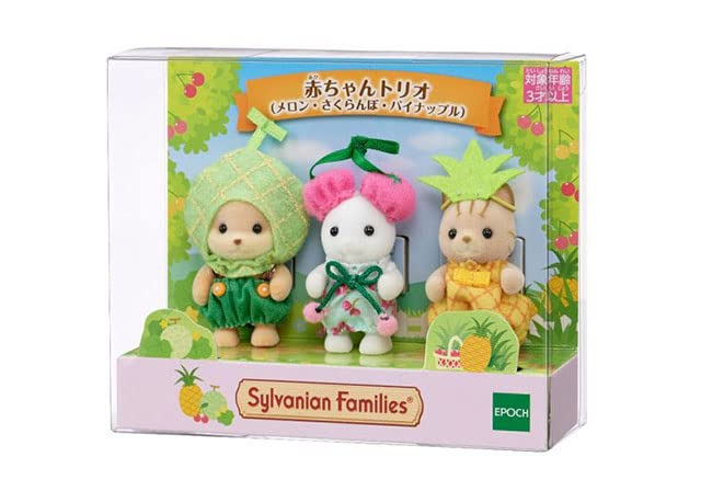Sylvanian Families Baby Trio Melon Cherry Pineapple
Sylvanian Families Baby Trio Melon Cherry Pineapple