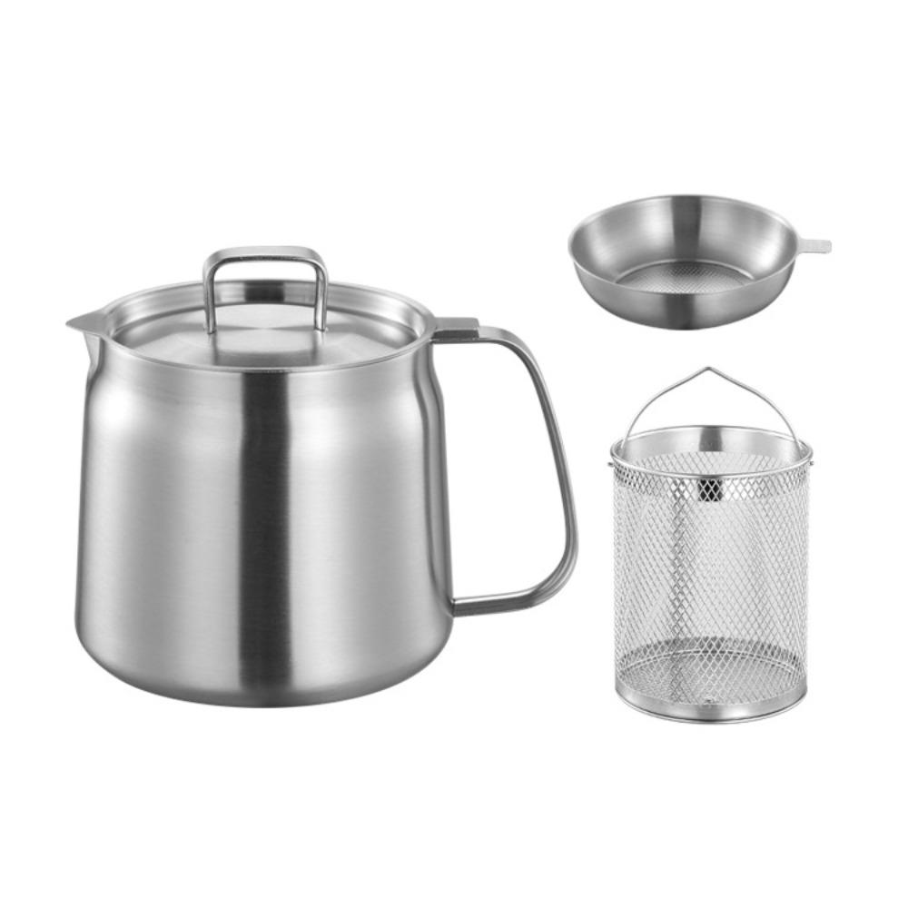 Large Capacity Stainless Steel Oil Filter Pot 1.5/2L Deep Frying Pot Lard Tank French Fries 1.5L серебряный
Large Capacity Stainless Steel Oil Filter Pot 1.5/2L Deep Frying Pot Lard Tank French Fries 1.5L серебряный