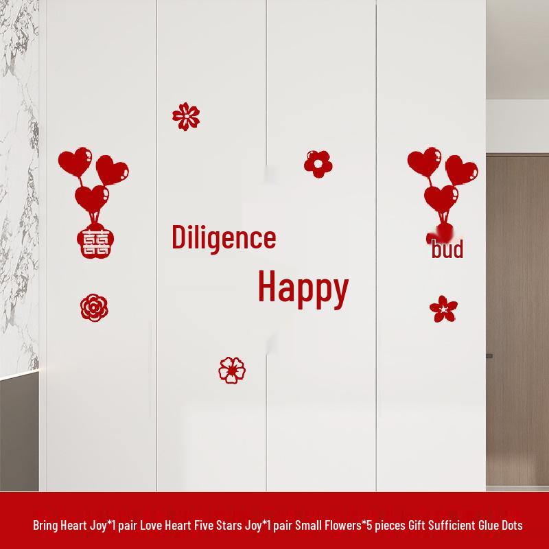 Wedding Room & Wardrobe Decor Set: Groom s Bedroom Double Happiness Stickers
Wedding Room & Wardrobe Decor Set: Groom s Bedroom Double Happiness Stickers