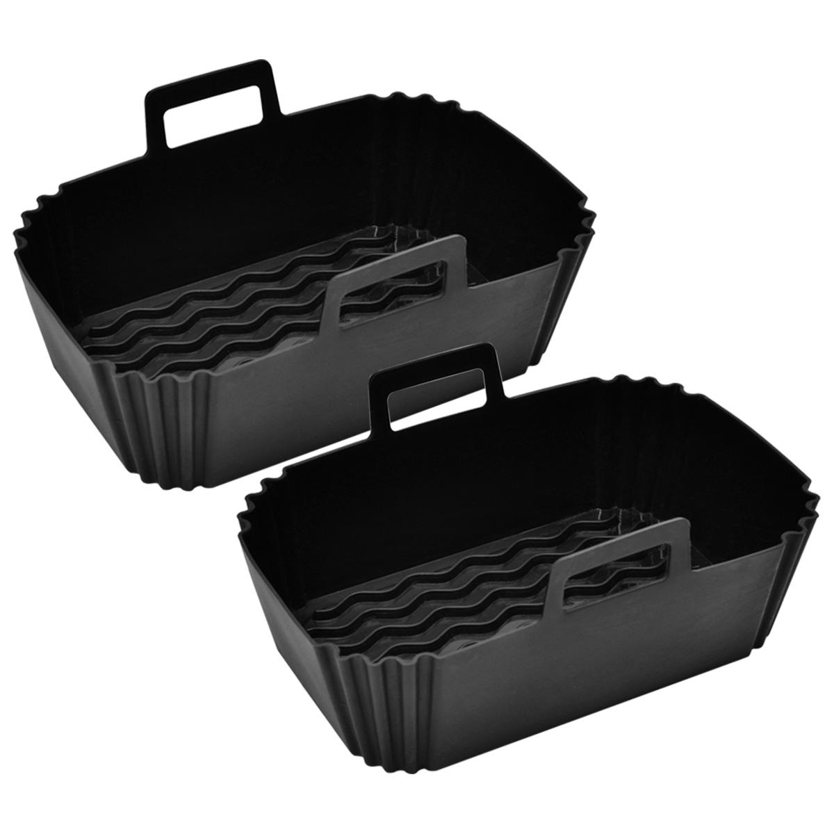 2Pcs Air Fryer Silicone Pot with Handle Reusable Air Fryer Liner Heat Resistant Air Fryer Silicone Basket Rectangle Baking Pan чёрный
2Pcs Air Fryer Silicone Pot with Handle Reusable Air Fryer Liner Heat Resistant Air Fryer Silicone Basket Rectangle Baking Pan чёрный