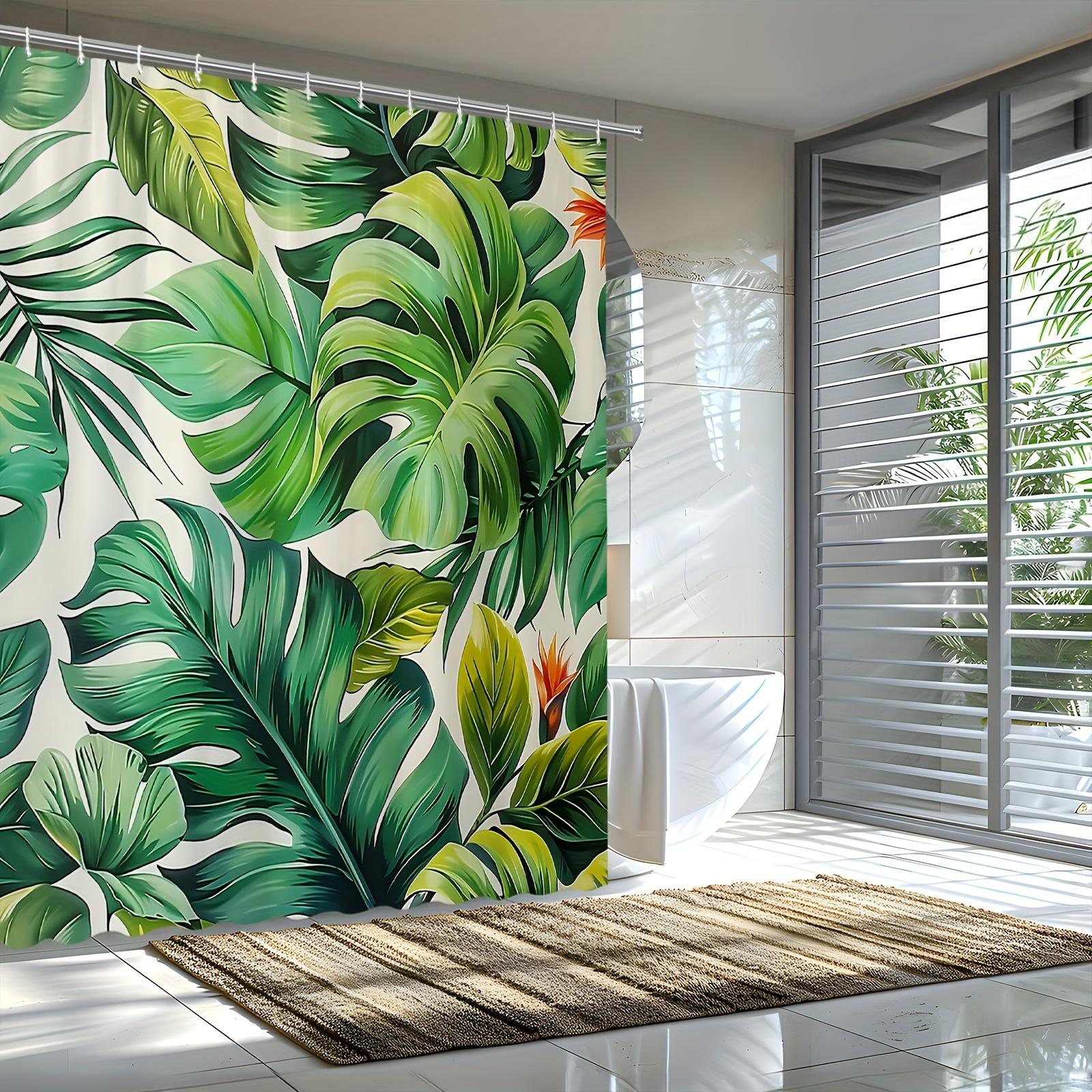 Tropical Paradise Bath Curtain - Vibrant Monstera Leaves & Exotic Flowers, Waterproof Decor Adds Lush Greenery To Your Bathroom W60H190(CM)-1 Pcs
Tropical Paradise Bath Curtain - Vibrant Monstera Leaves & Exotic Flowers, Waterproof Decor Adds Lush Greenery To Your Bathroom W60H190(CM)-1 Pcs