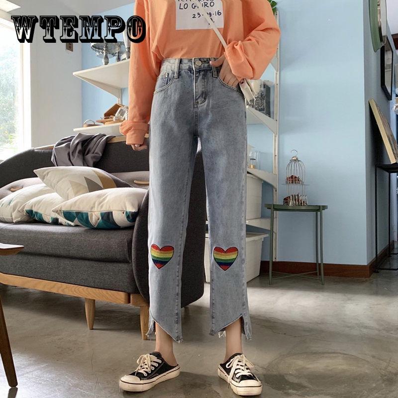 WTEMPO Design Sense Прямі джинси з високою талією First Love Cute Embroidery Love Loose Thin Cropped Pants XXL
WTEMPO Design Sense Прямі джинси з високою талією First Love Cute Embroidery Love Loose Thin Cropped Pants XXL