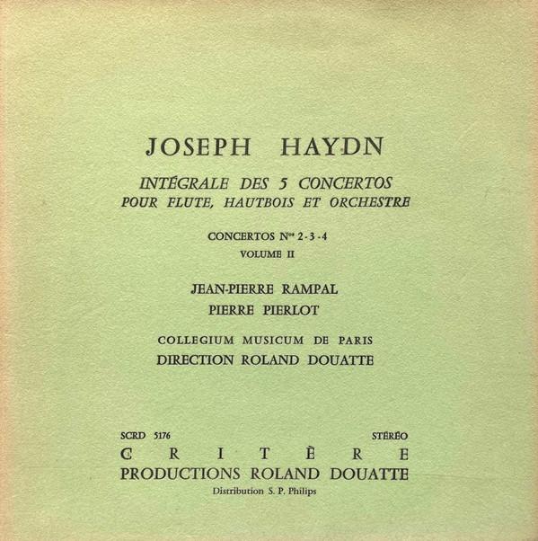 LP Record JOSEPH HAYDN JEANPIERRE RAMPAL Intgrale Des 5 Concertos Pour Flut SCRD176 Critre France Classical Used
LP Record JOSEPH HAYDN JEANPIERRE RAMPAL Intgrale Des 5 Concertos Pour Flut SCRD176 Critre France Classical Used