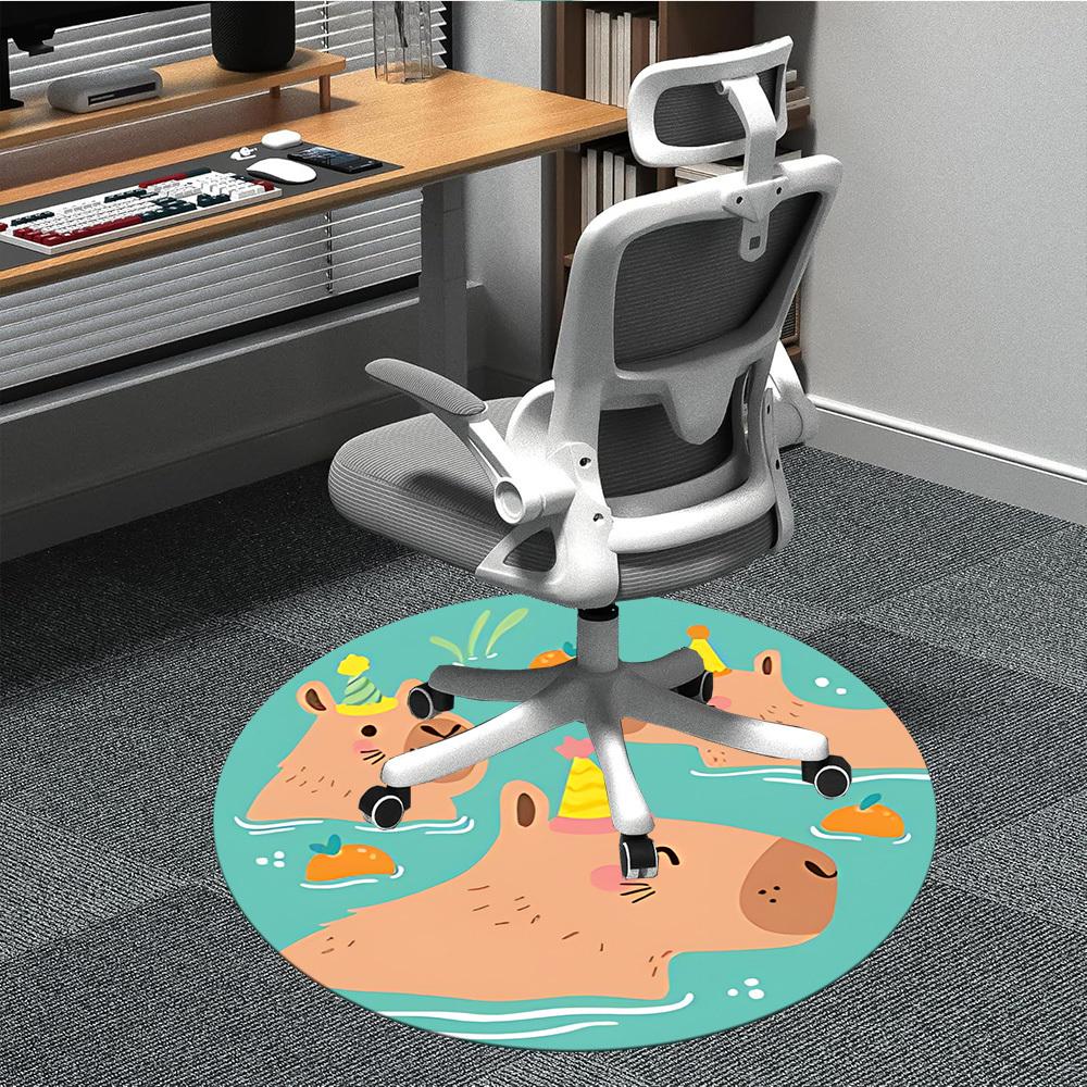 1PC Capybara Office Round Area Rug, Indoor Mat Suitable For Office, Under Office Chairs Bedroom Living Room Home Decor, Room Deco 077 80cm by 80cm
1PC Capybara Office Round Area Rug, Indoor Mat Suitable For Office, Under Office Chairs Bedroom Living Room Home Decor, Room Deco 077 80cm by 80cm