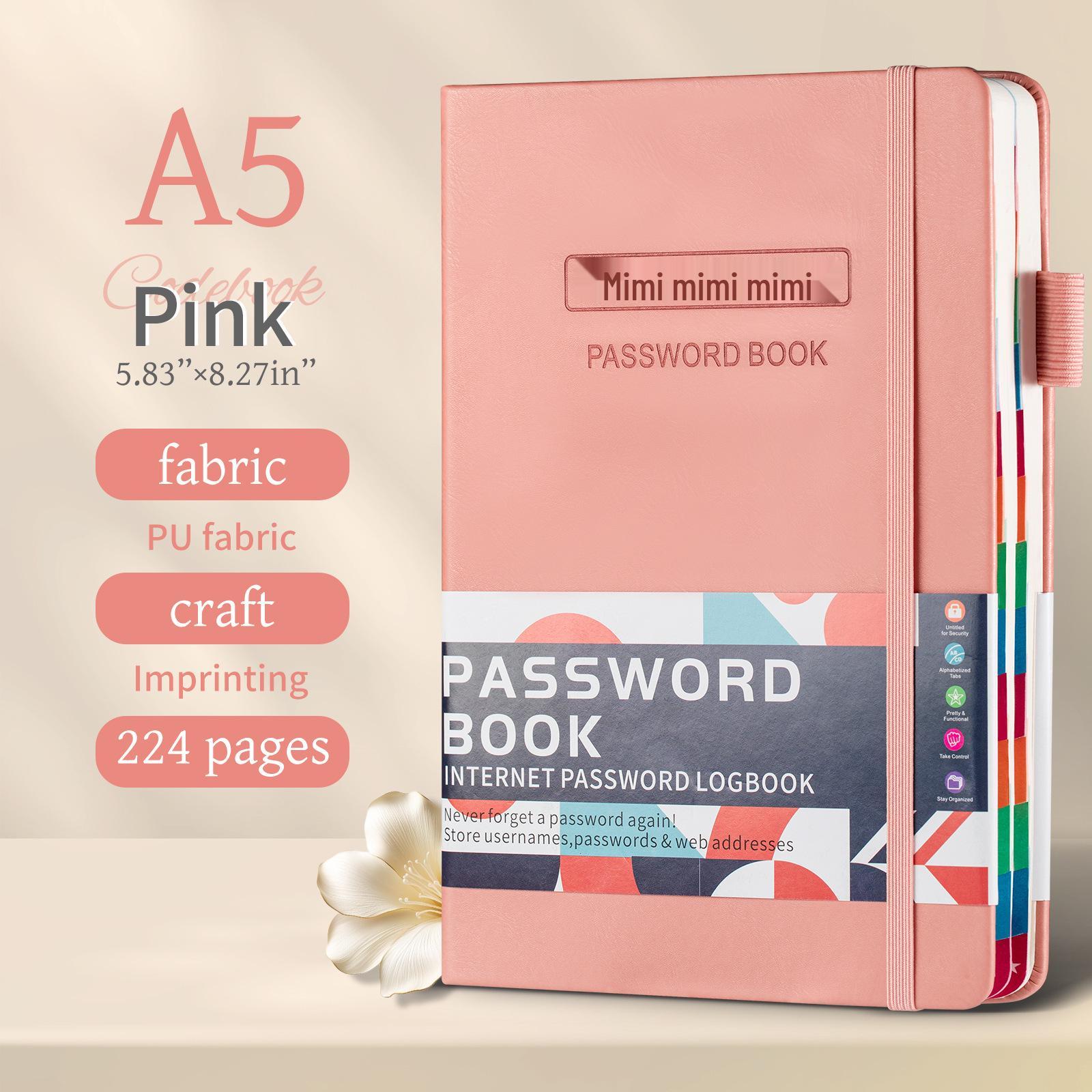 Cross-border A5 Password Notebook with Letter Labels for Account and Website Management
Cross-border A5 Password Notebook with Letter Labels for Account and Website Management