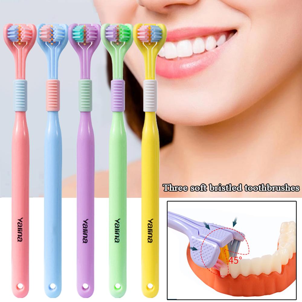 NEW 3 Sided Toothbrush Ultra Fine Soft Hair Adult Toothbrush 3D Stereo Manual Toothbrush Mouth Cleaning Dental Care Tool синій
NEW 3 Sided Toothbrush Ultra Fine Soft Hair Adult Toothbrush 3D Stereo Manual Toothbrush Mouth Cleaning Dental Care Tool синій