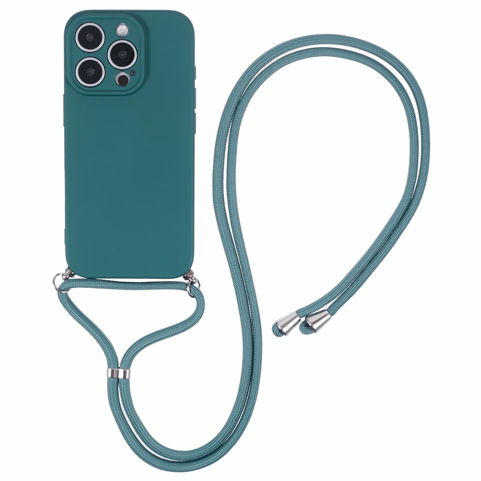 For iPhone 16 Pro Crossbody Case Flexible TPU Fiber Lining Anti-Shock Phone Cover Army Green
For iPhone 16 Pro Crossbody Case Flexible TPU Fiber Lining Anti-Shock Phone Cover Army Green