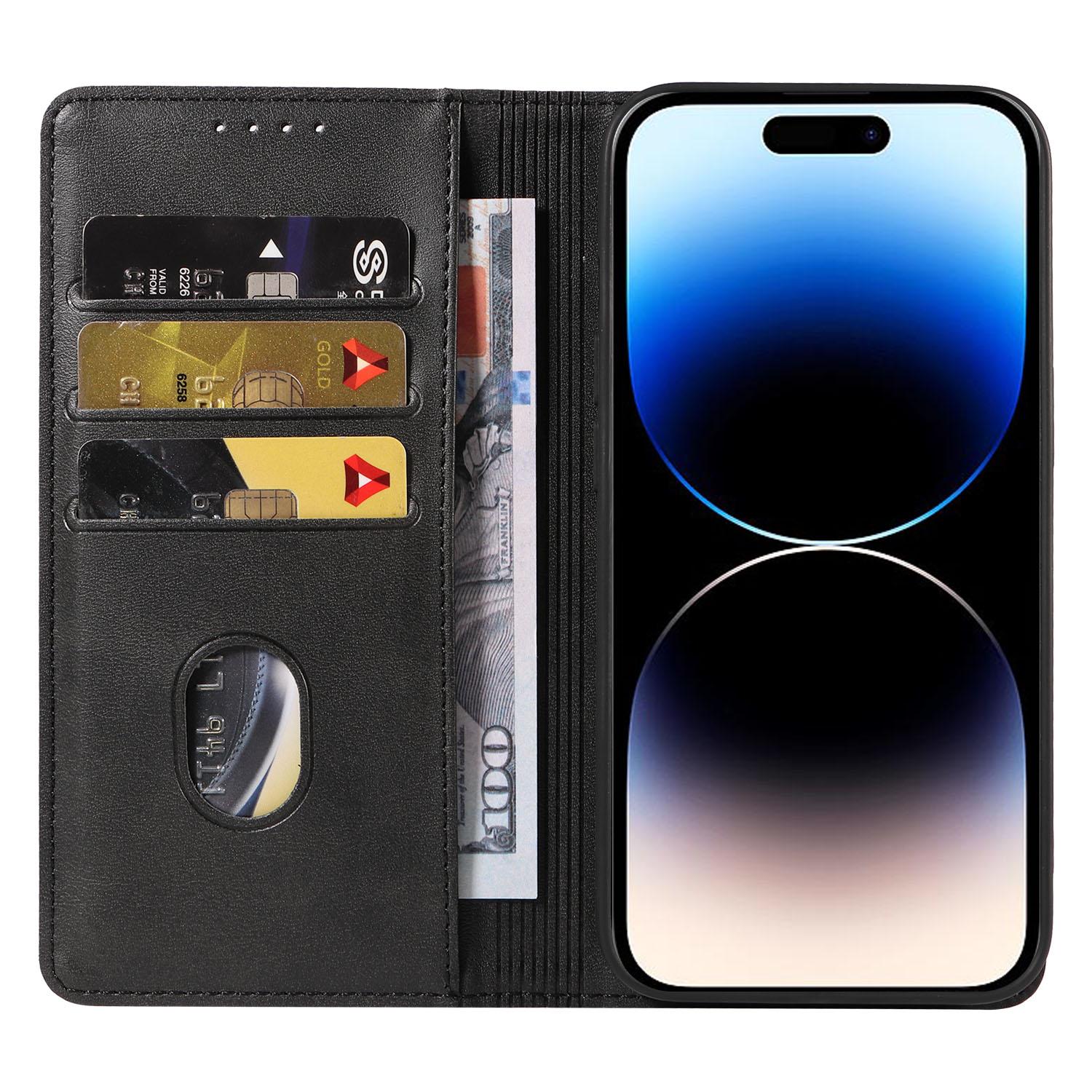 For iPhone 14 Pro Wallet Case WANLONFENG NW1 Series Magnetic Closure Calf Texture Leather Phone Cover Black
For iPhone 14 Pro Wallet Case WANLONFENG NW1 Series Magnetic Closure Calf Texture Leather Phone Cover Black