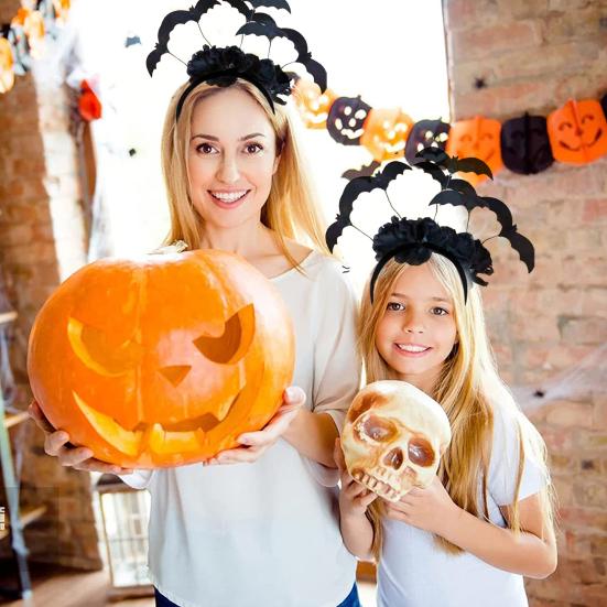 Уникальная повязка на голову в виде летучей мыши с черным цветочным декором идеально подходит для вечеринок на Хэллоуин, сценических мероприятий, праздничной атмосферы
Уникальная повязка на голову в виде летучей мыши с черным цветочным декором идеально подходит для вечеринок на Хэллоуин, сценических мероприятий, праздничной атмосферы