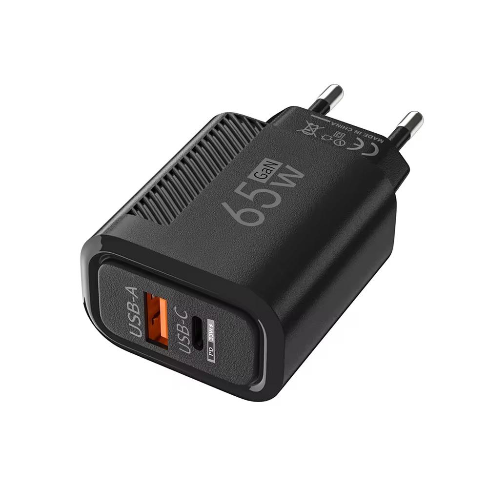 USB A+C 65W GaN Charger Plug PD Type C EU/US Phone Charger Adapter Accessories Fast Charging for iPhone/Xiaomi/Samsung Black-EU Plug
USB A+C 65W GaN Charger Plug PD Type C EU/US Phone Charger Adapter Accessories Fast Charging for iPhone/Xiaomi/Samsung Black-EU Plug