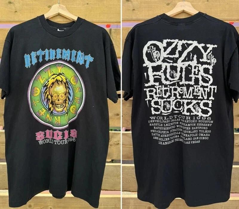 1996 Ozzy Osbourne Retirement Sucks Tour TShirt 2 side tee Unisex T-Shirt XL
1996 Ozzy Osbourne Retirement Sucks Tour TShirt 2 side tee Unisex T-Shirt XL