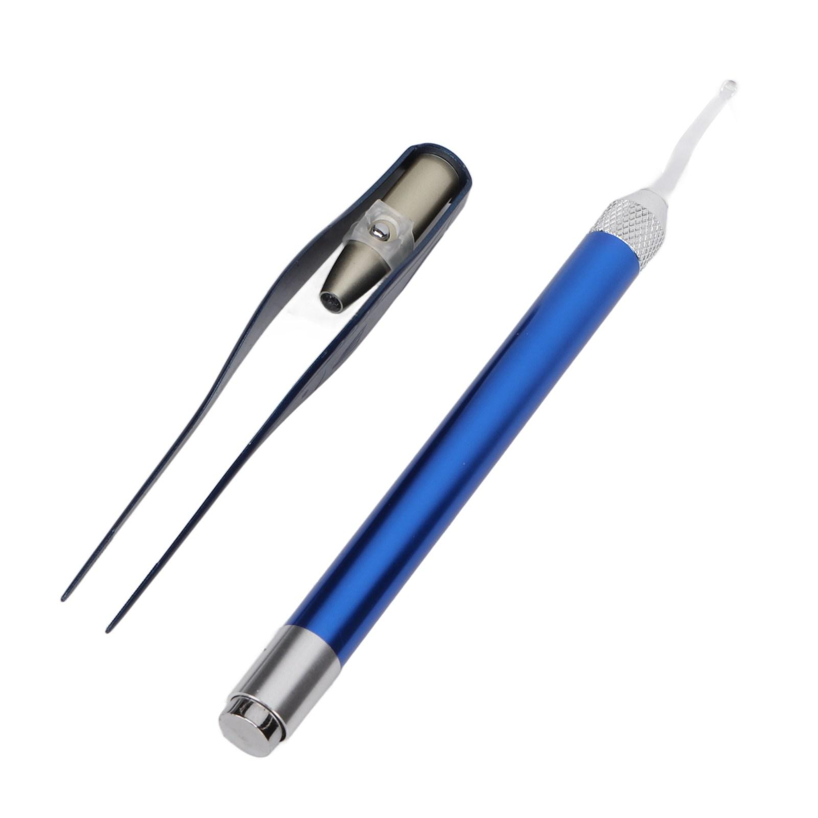 LED Light Earpick Tweezers Stainless Steel Ear Wax Removal Ear Spoon Set with Storage Box Blue
LED Light Earpick Tweezers Stainless Steel Ear Wax Removal Ear Spoon Set with Storage Box Blue