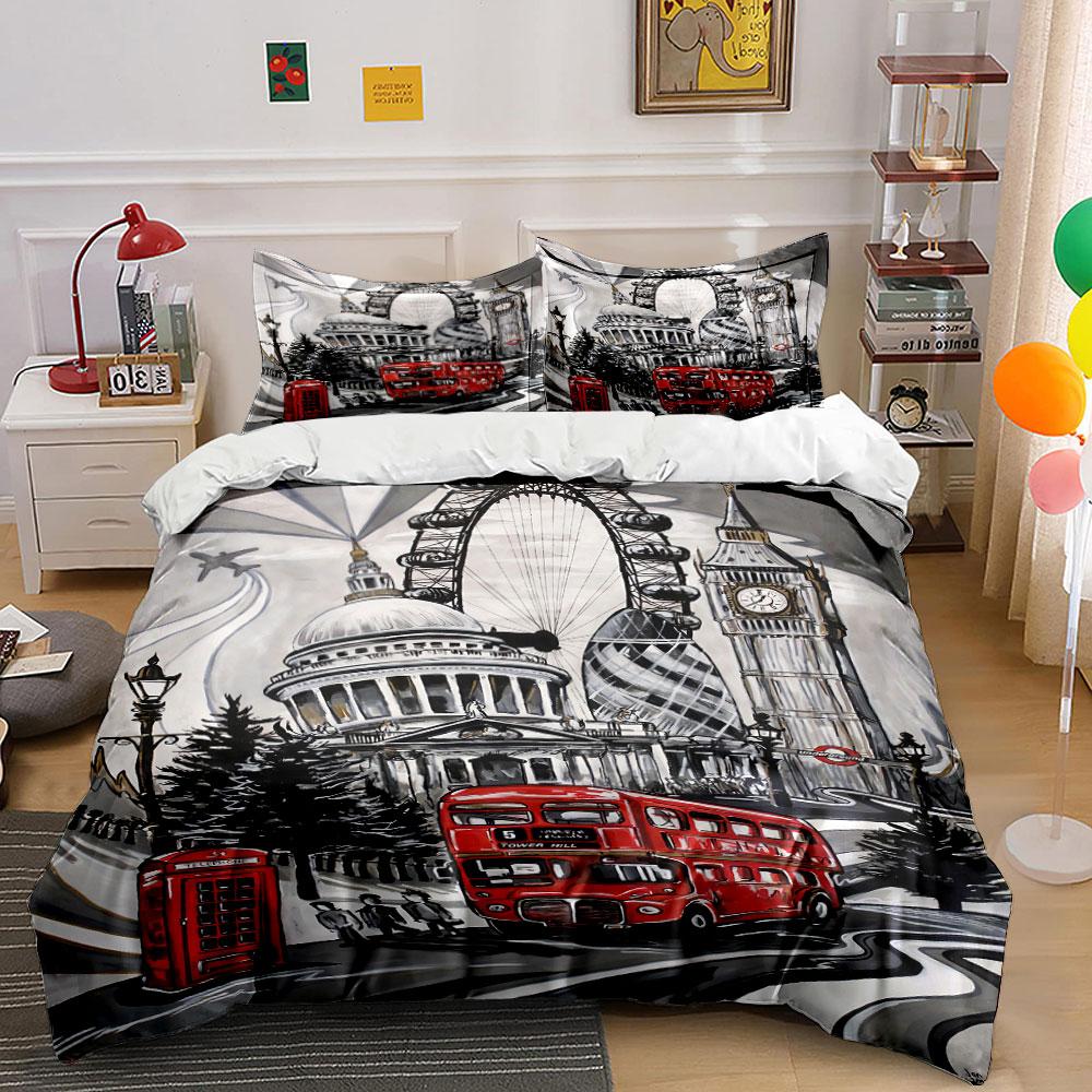 London landmarks and vehicles. Bedding sets Duvet cover sets Duvet covers Pillowcases(1 * Duvet Cover 2 * Pillowcases, without duvet insert) 135x200cm
London landmarks and vehicles. Bedding sets Duvet cover sets Duvet covers Pillowcases(1 * Duvet Cover 2 * Pillowcases, without duvet insert) 135x200cm