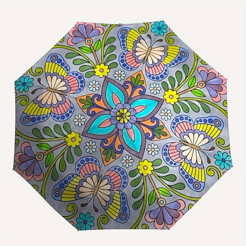 1pc Floral Design Automatic Opening/Closing Folding Umbrella with 91 Ribs, Plastic Handle, Windproof Portable Sunshade Umbrella y250726131
1pc Floral Design Automatic Opening/Closing Folding Umbrella with 91 Ribs, Plastic Handle, Windproof Portable Sunshade Umbrella y250726131