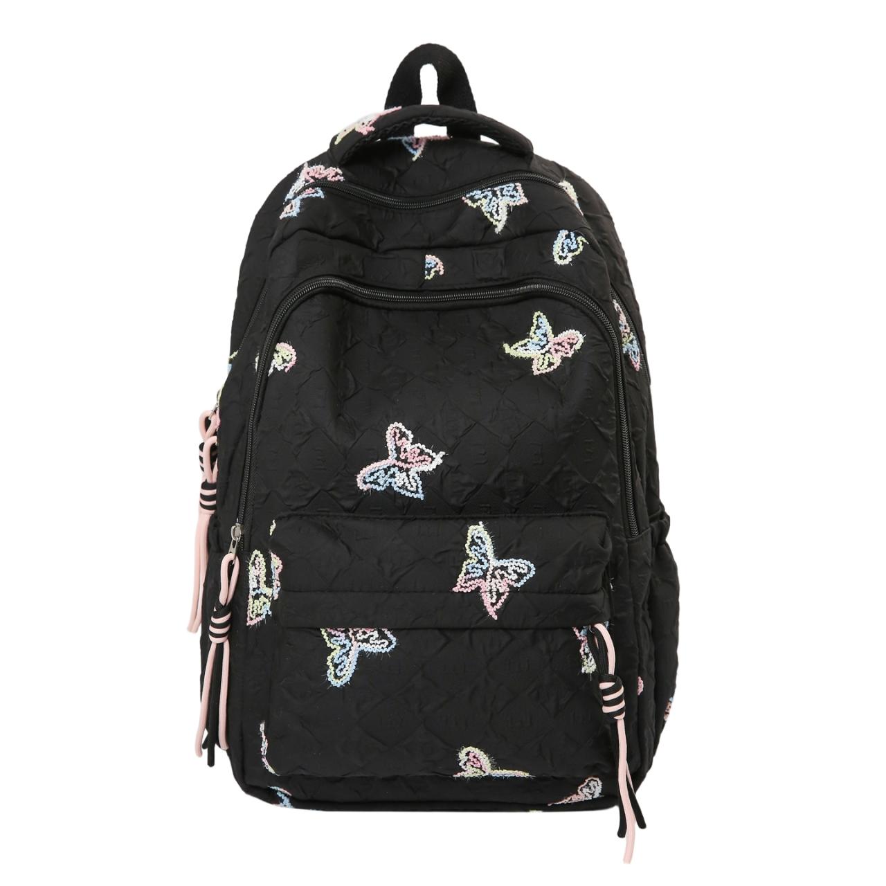 Butterfly Embroidery Backpack Casual Daily Bag Large Capacity School Bag for Students Commuters Minimalist Fashion Design with Tassel Details 32cm×18cm×45cm чорний
Butterfly Embroidery Backpack Casual Daily Bag Large Capacity School Bag for Students Commuters Minimalist Fashion Design with Tassel Details 32cm×18cm×45cm чорний