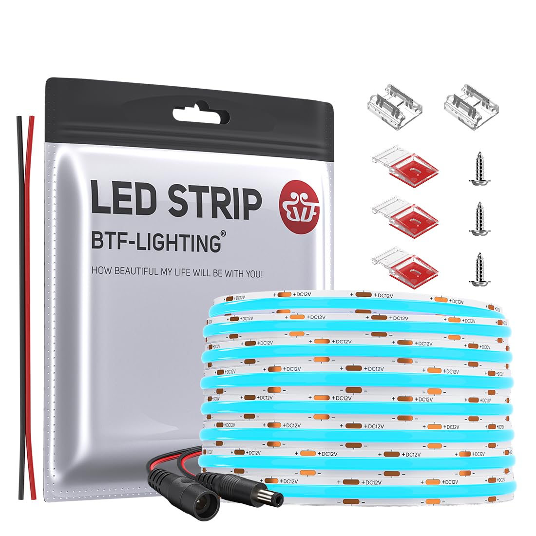 FCOB COB LED Strip Light High Density Flexible LED Strip Light 5M Light Blue Ice Blue 8mm Width Strip Light DC12V Dimmable Deformable Cuttable Bedroom
FCOB COB LED Strip Light High Density Flexible LED Strip Light 5M Light Blue Ice Blue 8mm Width Strip Light DC12V Dimmable Deformable Cuttable Bedroom