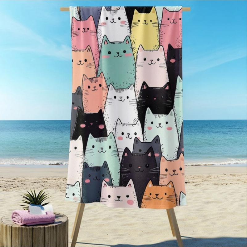 1pc Adorable Cartoon Cat Beach Towel - Super Soft Microfiber, Quick-Dry, Machine Washable, Perfect for Beach, Pool, Bath, Yoga W30*H60(CM)
1pc Adorable Cartoon Cat Beach Towel - Super Soft Microfiber, Quick-Dry, Machine Washable, Perfect for Beach, Pool, Bath, Yoga W30*H60(CM)