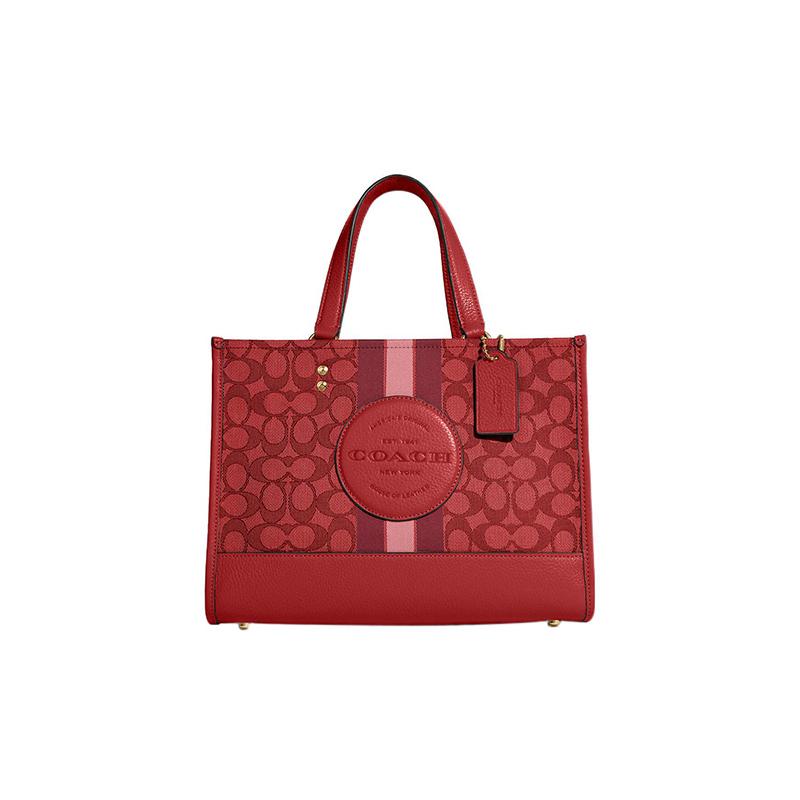 COACH handbag Dempsey 29 classic presbyopic snap button closure, striped decoration, jacquard fabric and pebbled leather, one-shoulder crossbody червоний
COACH handbag Dempsey 29 classic presbyopic snap button closure, striped decoration, jacquard fabric and pebbled leather, one-shoulder crossbody червоний