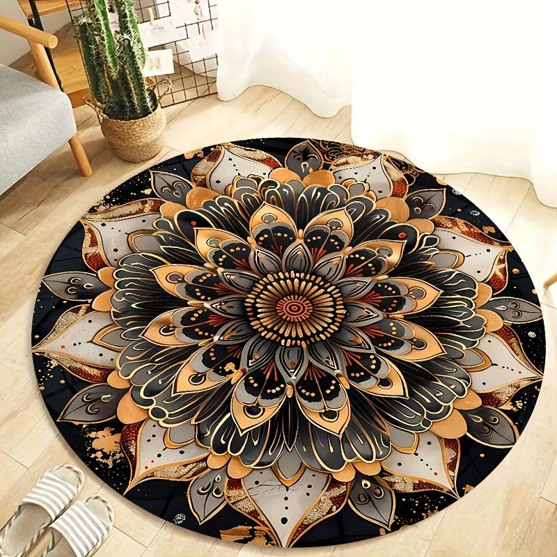 Gold Mandala Flower Round Rug Flannel Printed Carpet Boho Style Home Decor Cozy Soft Floor Mat Living Room Indoor Use 60CM(23.6inch)
Gold Mandala Flower Round Rug Flannel Printed Carpet Boho Style Home Decor Cozy Soft Floor Mat Living Room Indoor Use 60CM(23.6inch)