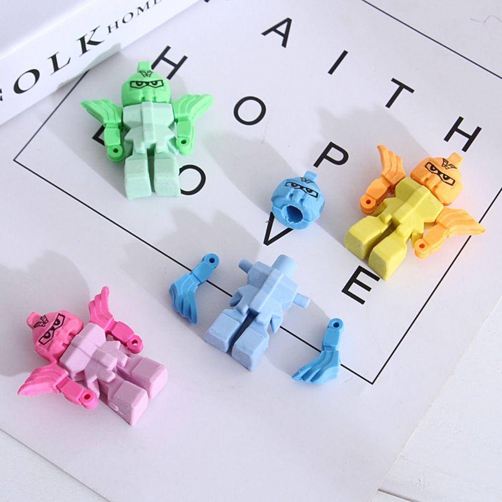 Easy To Clean Cute Mech Man Eraser Less Debris 3D Rubber Eraser Office School 3pcs(random)
Easy To Clean Cute Mech Man Eraser Less Debris 3D Rubber Eraser Office School 3pcs(random)