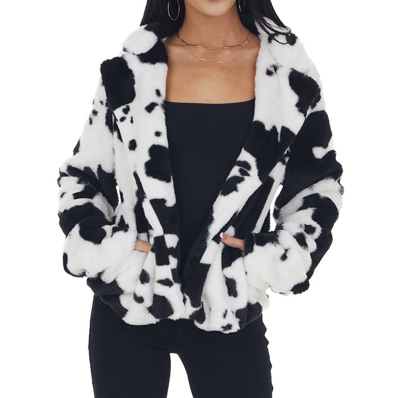 Женская мода для отдыха темперамент с длинным рукавом коровьего цвета пальто XXL чёрный
Женская мода для отдыха темперамент с длинным рукавом коровьего цвета пальто XXL чёрный