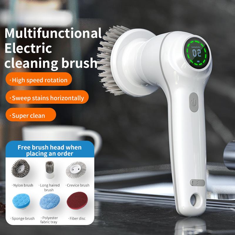 Electric Cleaning Brush Handheld Rechargeable Spin Scrubber for Home Cleaning with 8 Replaceable Heads Type A
Electric Cleaning Brush Handheld Rechargeable Spin Scrubber for Home Cleaning with 8 Replaceable Heads Type A