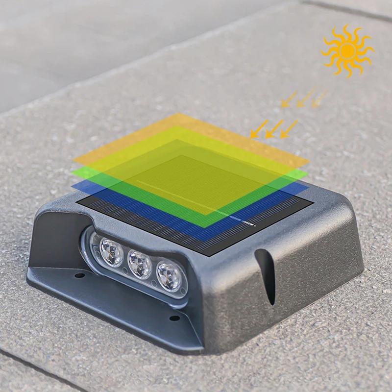 3-LED Solar Step Lights Waterproof Single Side Deck Pathway LED Lamp Outdoor Wall Lamp White Light
3-LED Solar Step Lights Waterproof Single Side Deck Pathway LED Lamp Outdoor Wall Lamp White Light