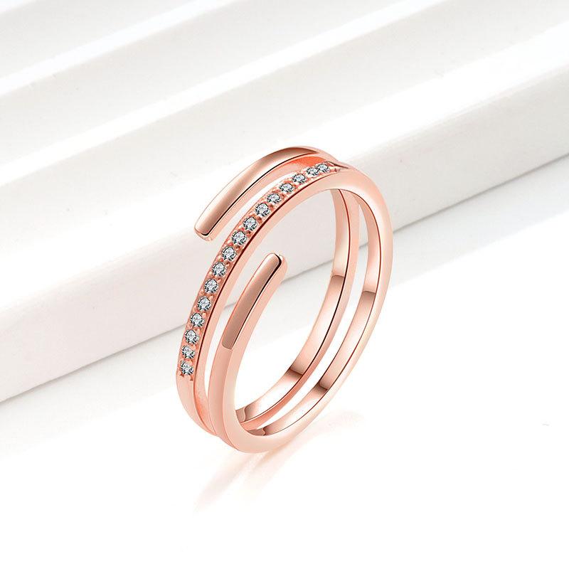 Minimalist Double Layer Open Ring For Women With Zircon Inlay Unique Fashion Line Design Simple Stackable Finger Jewelry no. 10 рожевий колір золота
Minimalist Double Layer Open Ring For Women With Zircon Inlay Unique Fashion Line Design Simple Stackable Finger Jewelry no. 10 рожевий колір золота