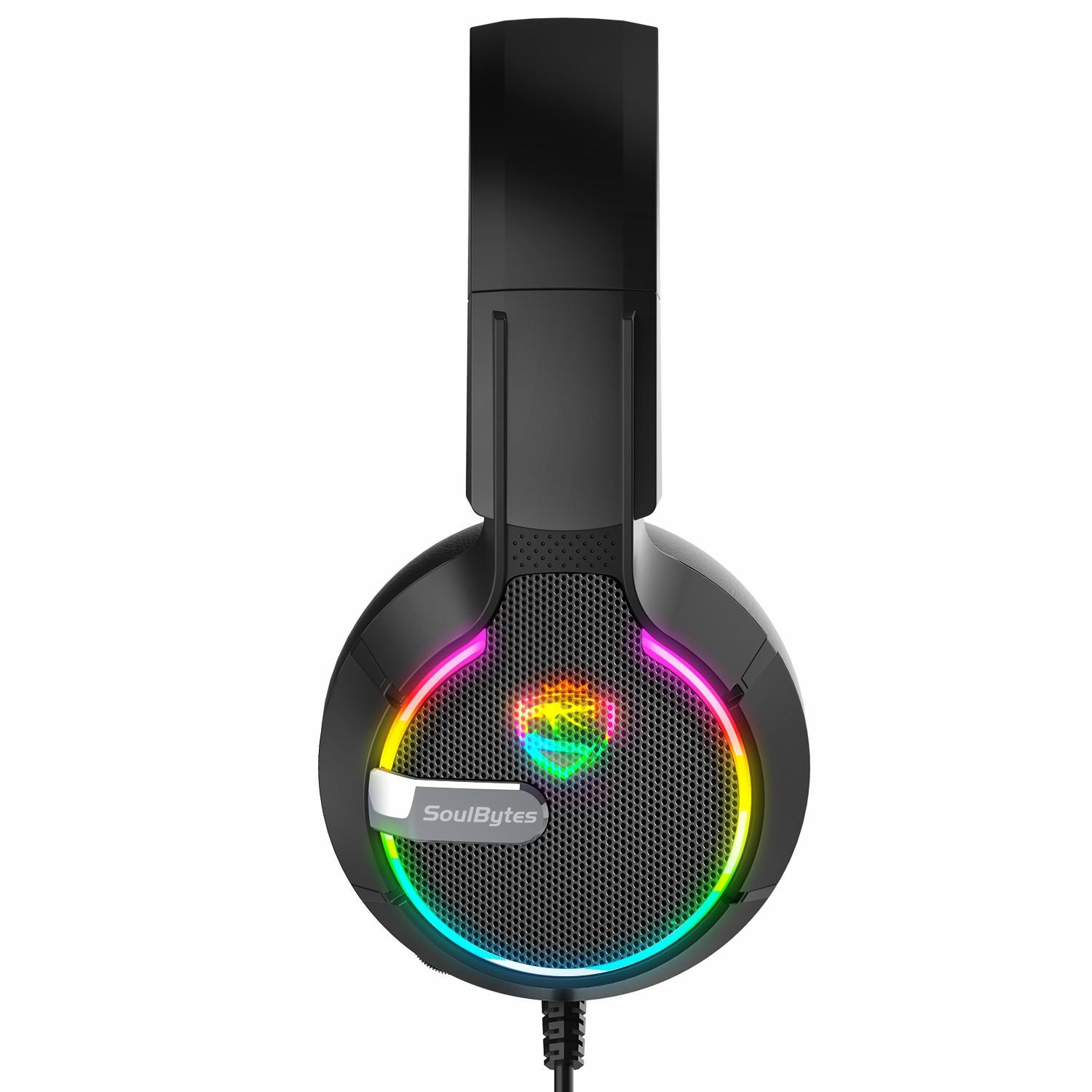 SOULBYTES S19 RGB Light Over The Ear Headphones Wired PC Gaming Headset,USB+3.5mm+4Pin A
SOULBYTES S19 RGB Light Over The Ear Headphones Wired PC Gaming Headset,USB+3.5mm+4Pin A
