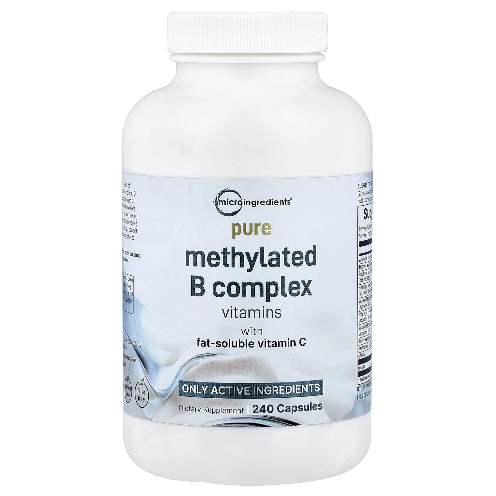 Micro Ingredients, Pure Methylated Vitamin B Complex, 240 Capsules
Micro Ingredients, Pure Methylated Vitamin B Complex, 240 Capsules