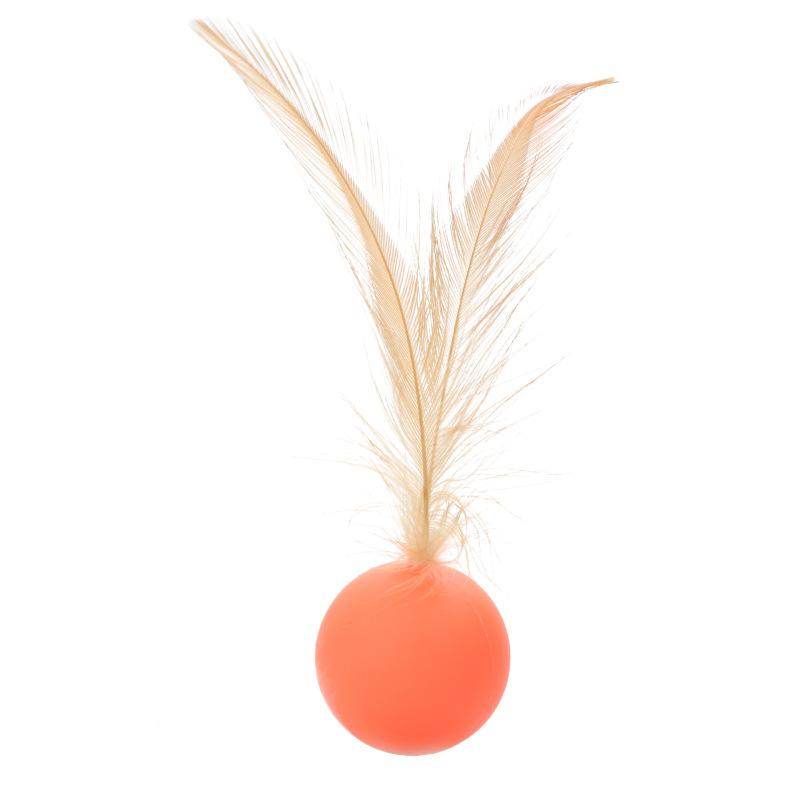 New Pet Elastic Ball with Feathers Human Pet Interactive Ball Toy High Rebound Cat Gnawing Toy Ball помаранчевий
New Pet Elastic Ball with Feathers Human Pet Interactive Ball Toy High Rebound Cat Gnawing Toy Ball помаранчевий