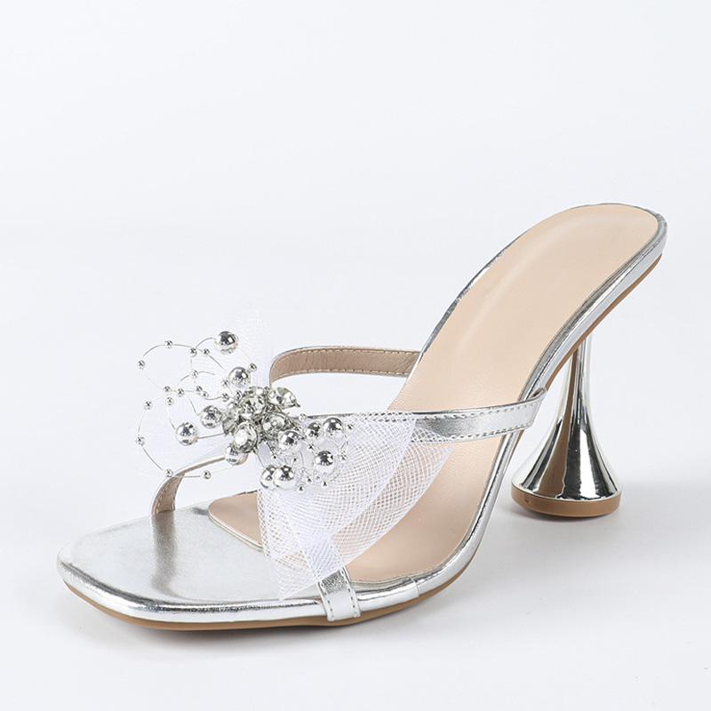 Модные 9,5 см туфли на странном высоком каблуке для женщин, сандалии от дизайнера с металлическим сетчатым бантом, женские мюли, шлепанцы, обувь, серебристые 42 серебряный
Модные 9,5 см туфли на странном высоком каблуке для женщин, сандалии от дизайнера с металлическим сетчатым бантом, женские мюли, шлепанцы, обувь, серебристые 42 серебряный