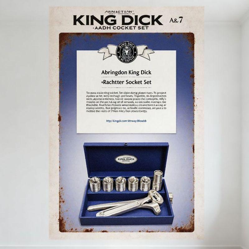Vintage King Dick Socket Set Metal Tin Sign for Garage Workshop Bar Home Decor, 8x12 Inch Retro Tool Wall Art with Classic Desig 20x30cm(7.8x11.8inch)
Vintage King Dick Socket Set Metal Tin Sign for Garage Workshop Bar Home Decor, 8x12 Inch Retro Tool Wall Art with Classic Desig 20x30cm(7.8x11.8inch)