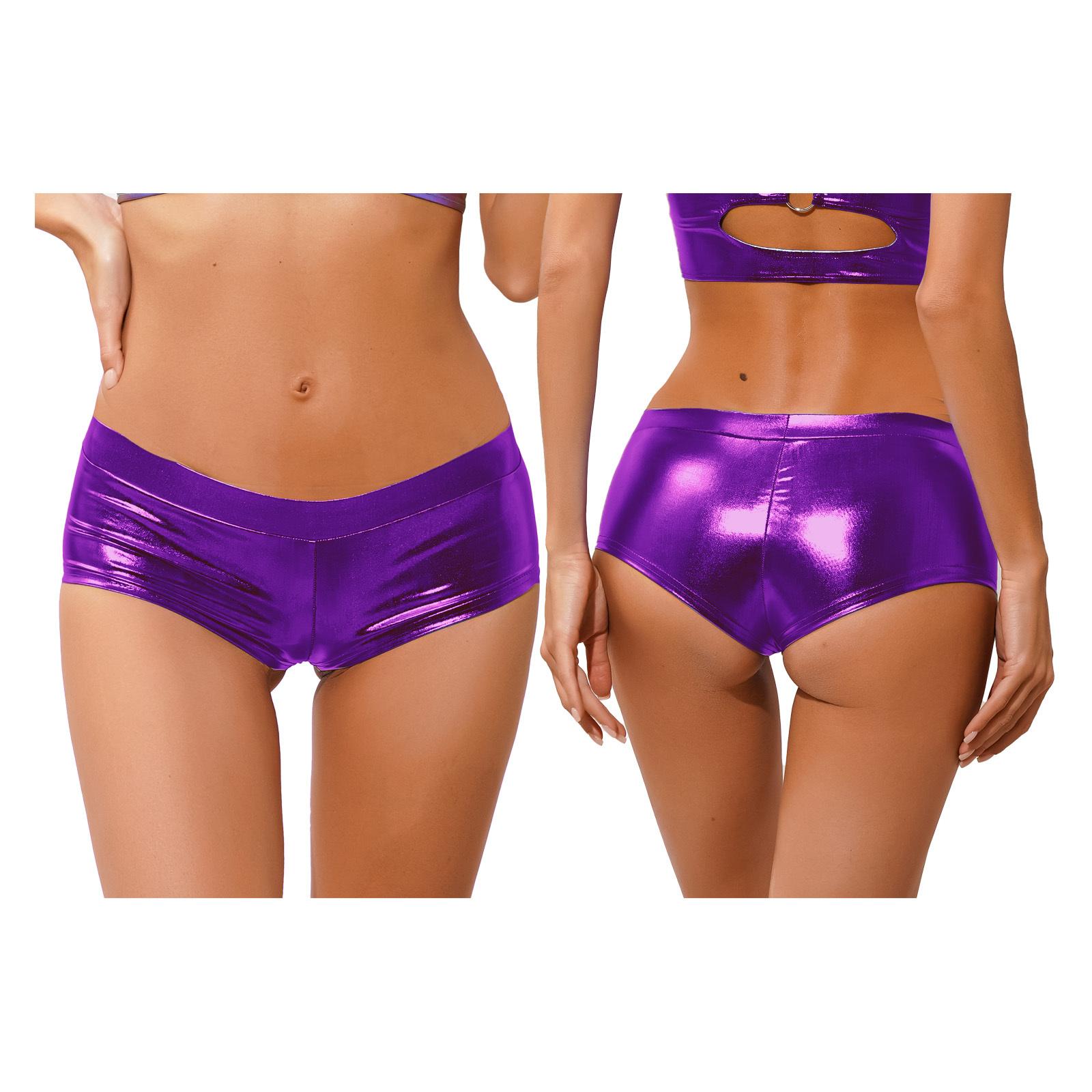 Жіночі модні блискучі штучні шкіряні гарячі шорти з низькою талією для танцювальних фестивальних костюмів XL фіолетовий
Жіночі модні блискучі штучні шкіряні гарячі шорти з низькою талією для танцювальних фестивальних костюмів XL фіолетовий