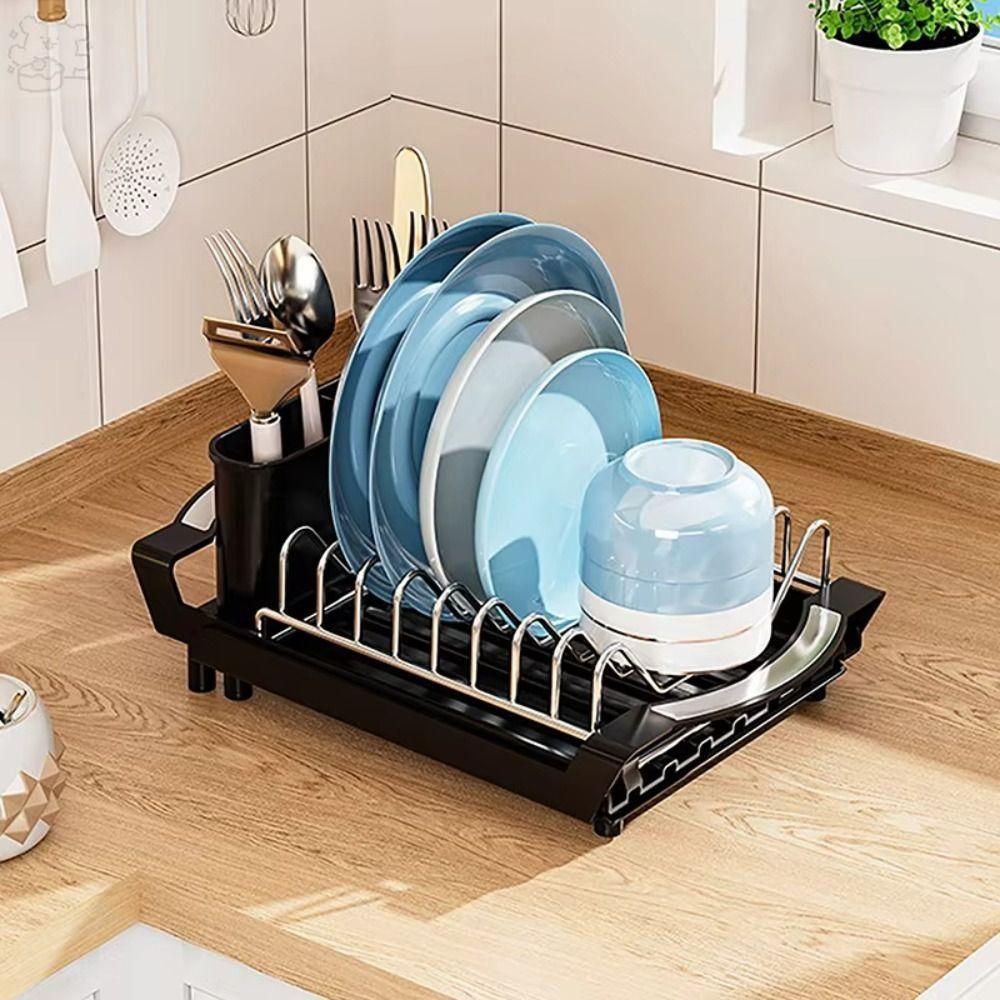 Large Capacity Dish Drying Rack Extendable Utensil Storage Holder Durable Draining Tray Cooking чорний
Large Capacity Dish Drying Rack Extendable Utensil Storage Holder Durable Draining Tray Cooking чорний