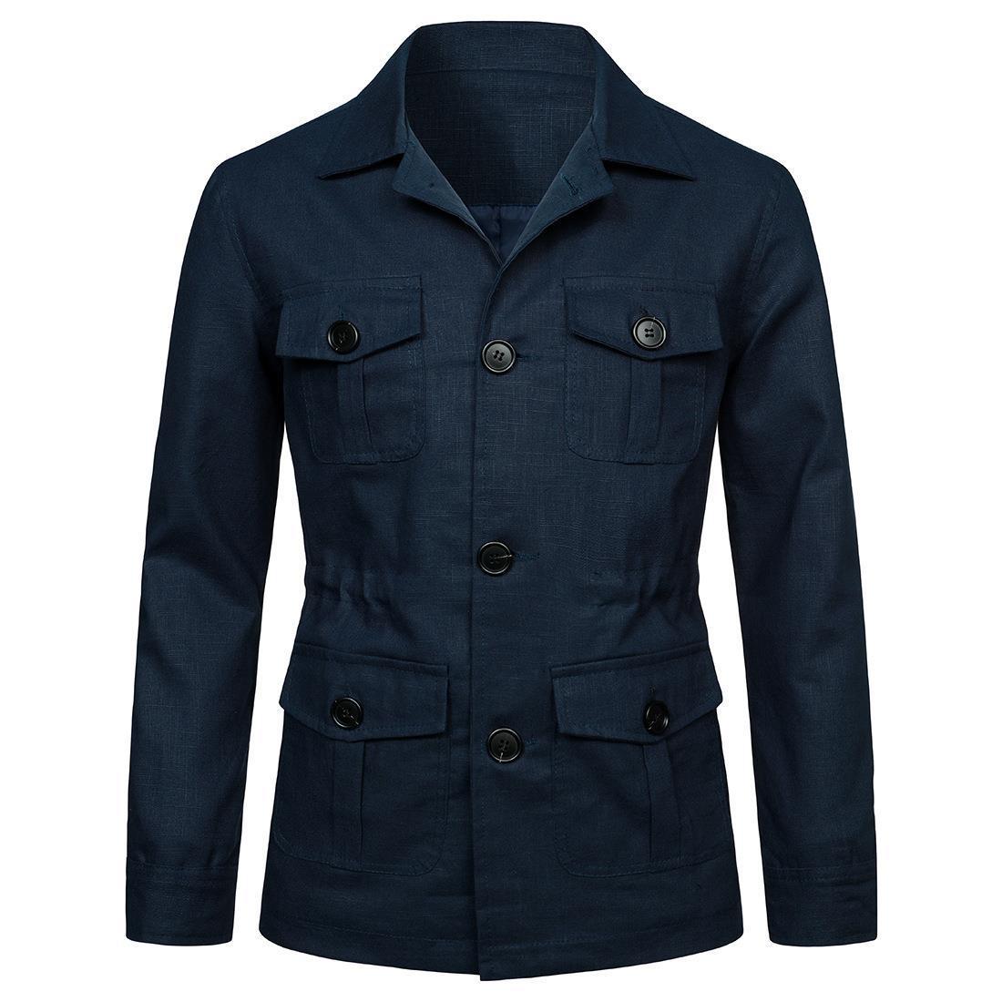 2024 Spring Men s Multi-Pocket Workwear Linen Jacket - European Size Casual 4XL темно-синього кольору
2024 Spring Men s Multi-Pocket Workwear Linen Jacket - European Size Casual 4XL темно-синього кольору