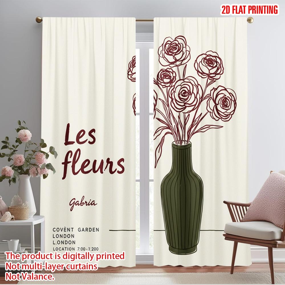 2pcs 2D flat printing Curtain Les Fleurs Vase Illustration Polyester Without Electricity 0 for Multipurpose Event Decoration 52.50×116.00 CM 2pcs
2pcs 2D flat printing Curtain Les Fleurs Vase Illustration Polyester Without Electricity 0 for Multipurpose Event Decoration 52.50×116.00 CM 2pcs