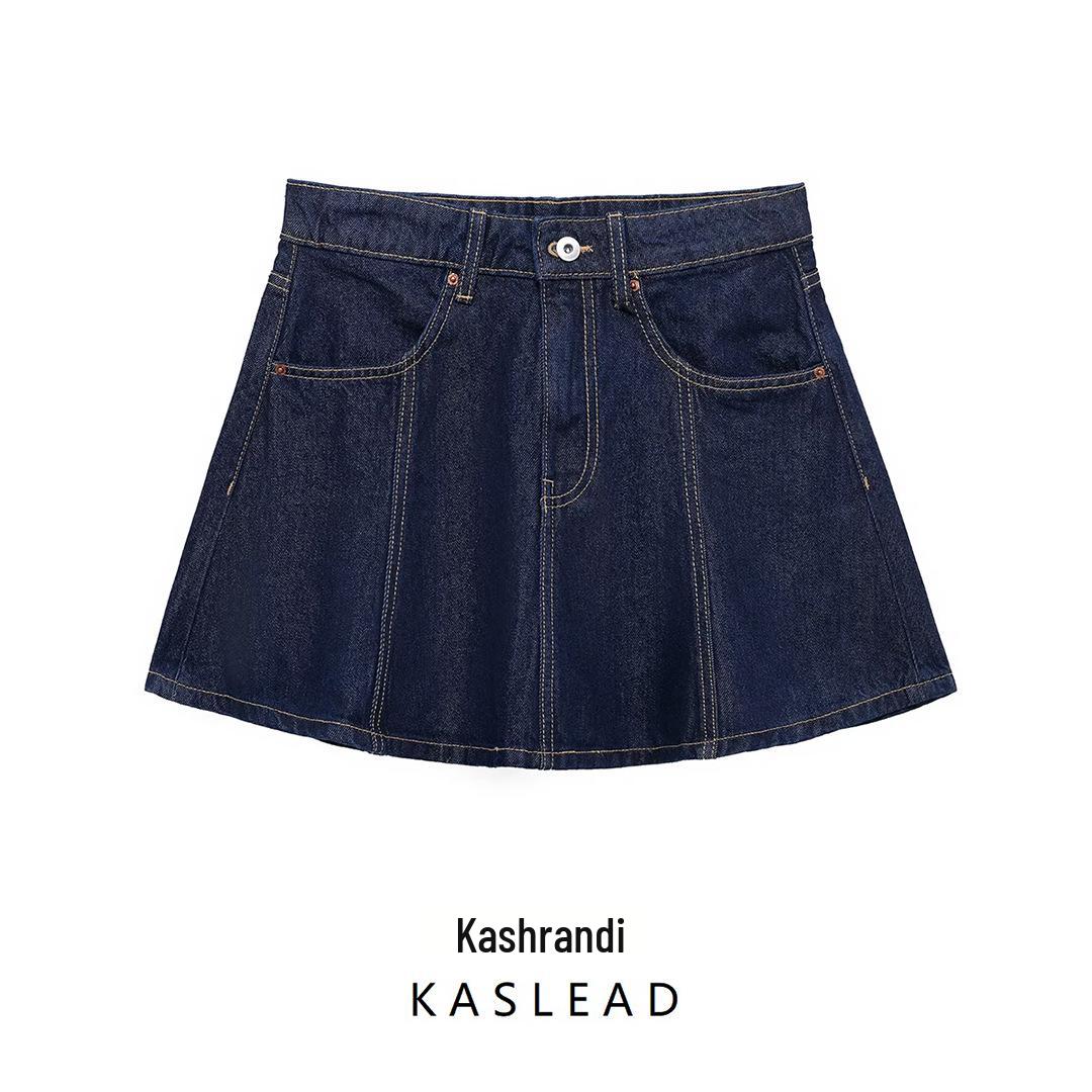 2025 Spring Women s European & American Style Denim Mid-Waist Casual Mini Skirt Large 
2025 Spring Women s European & American Style Denim Mid-Waist Casual Mini Skirt Large