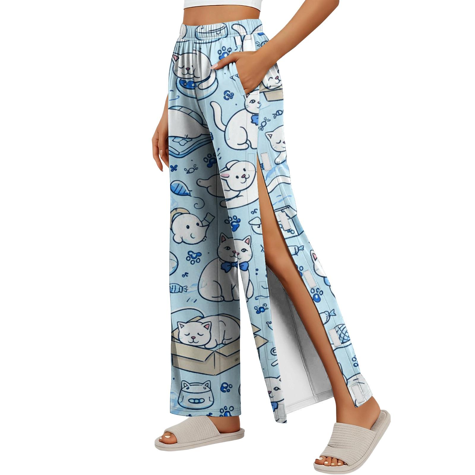 Women Fashion Side Velcro Closure Easy Open Post Surgery Recovery Pants Comfortable Fit Soft Fabric Breathable Loose Style Long Length L
Women Fashion Side Velcro Closure Easy Open Post Surgery Recovery Pants Comfortable Fit Soft Fabric Breathable Loose Style Long Length L