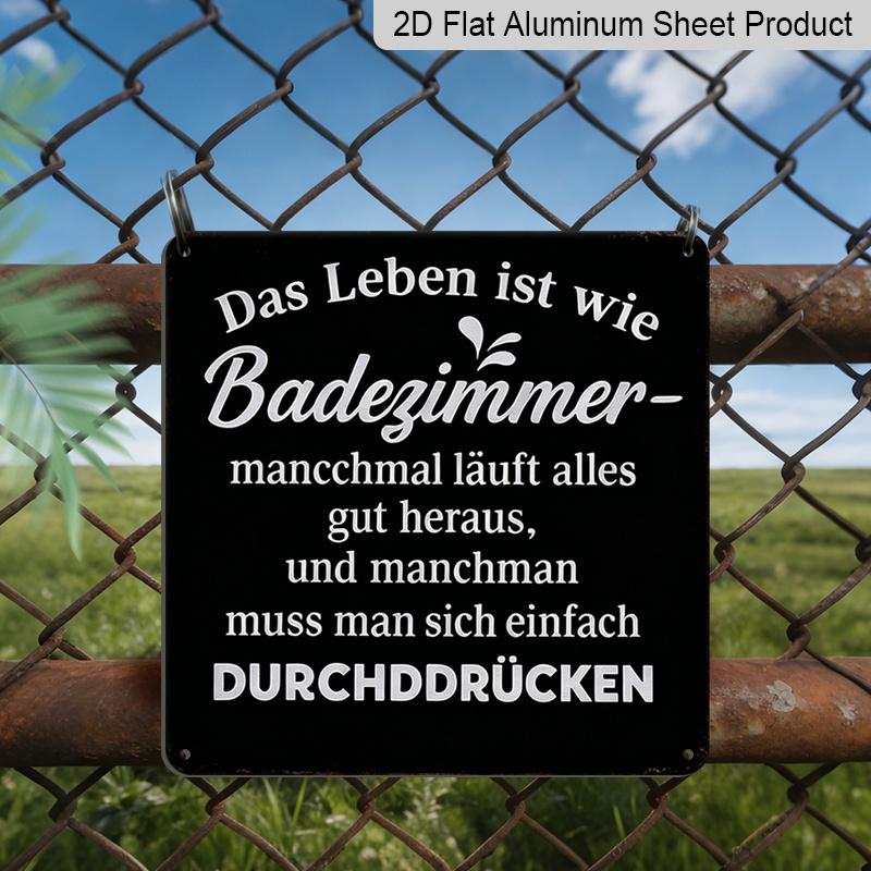 2D Flat, 1pc Funny Bathroom Humor Sign Life Is Like A Bathroom Push Through - Vintage Metal Wall Plaque Suitable for /Outdoor Use, Funny Quote 20*20cm
2D Flat, 1pc Funny Bathroom Humor Sign Life Is Like A Bathroom Push Through - Vintage Metal Wall Plaque Suitable for /Outdoor Use, Funny Quote 20*20cm