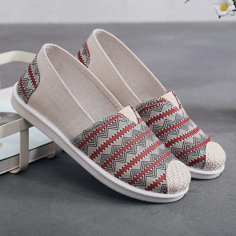 Модная женская обувь Розовые балетки Белая женская обувь Слипоны Весна Оригинальная Легкая Повседневная С Удобной Модой 2024 Хлопок Осень А 41