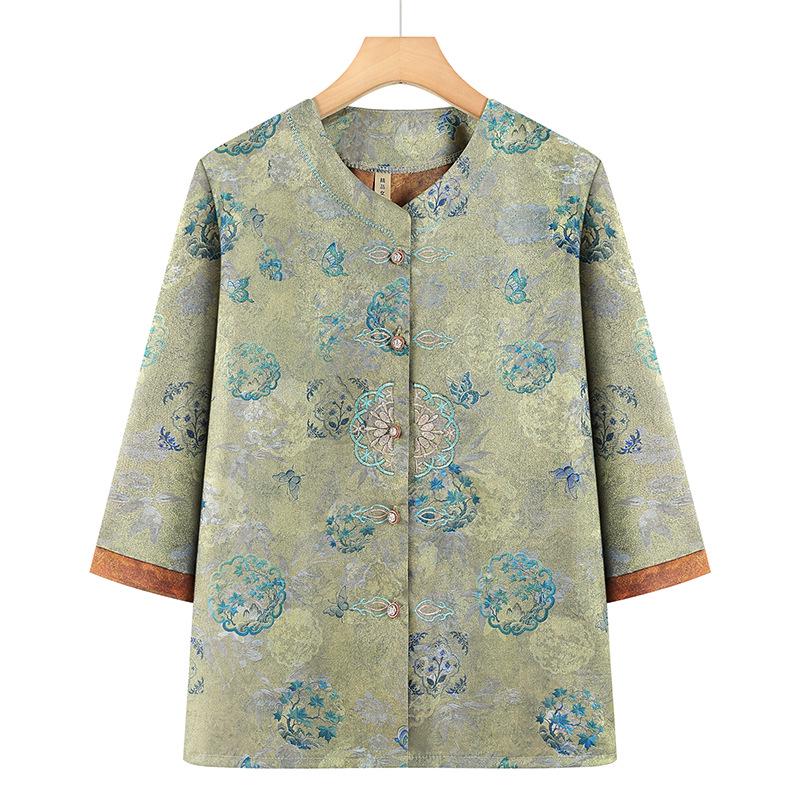 Stylish Chinese-Inspired Summer Top for Elderly Women – Loose Fit, Three-Quarter Sleeves 2XL for 110-122 Jin зелений
Stylish Chinese-Inspired Summer Top for Elderly Women – Loose Fit, Three-Quarter Sleeves 2XL for 110-122 Jin зелений