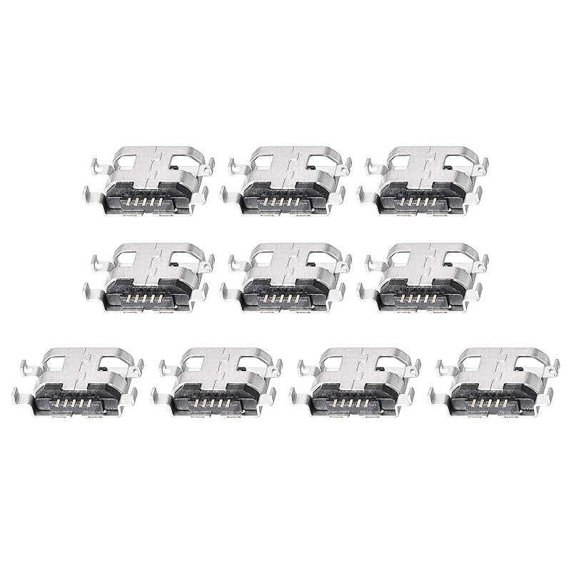 Rebower U S B connector PCB 5 pin 180 degrees micro Type B female socket plug electronic power port repair 1A silver black 10 pieces
Rebower U S B connector PCB 5 pin 180 degrees micro Type B female socket plug electronic power port repair 1A silver black 10 pieces