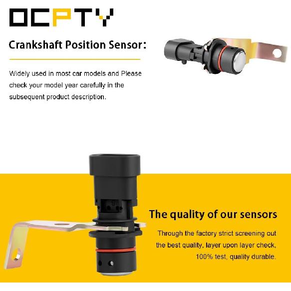 OCPTY Crankshaft Position Sensor - 12596851, PC123, SU1207, 5S1695 - Fits 2002-2006 Silverado 1500, 1996-2004 Astro, 1995-2005 Blazer, 1996-2004
OCPTY Crankshaft Position Sensor - 12596851, PC123, SU1207, 5S1695 - Fits 2002-2006 Silverado 1500, 1996-2004 Astro, 1995-2005 Blazer, 1996-2004