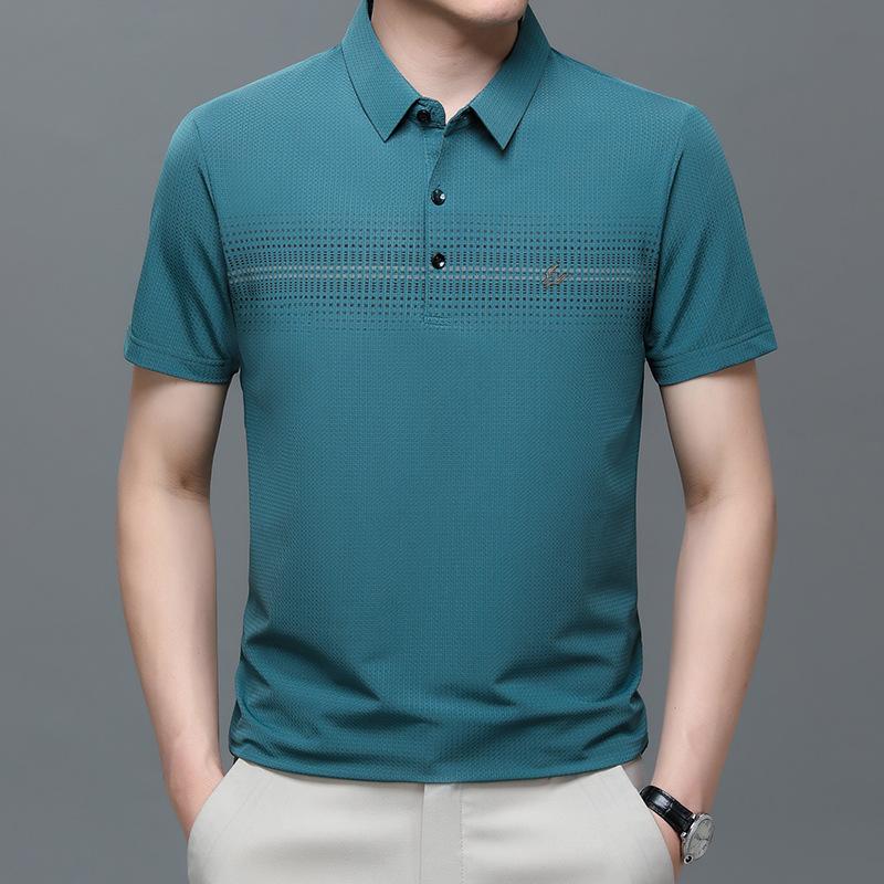 Рубашка поло Ice Silk с коротким рукавом, средняя свободная повседневная мужская футболка с лацканами, нижняя часть рубашки 4XL
Рубашка поло Ice Silk с коротким рукавом, средняя свободная повседневная мужская футболка с лацканами, нижняя часть рубашки 4XL