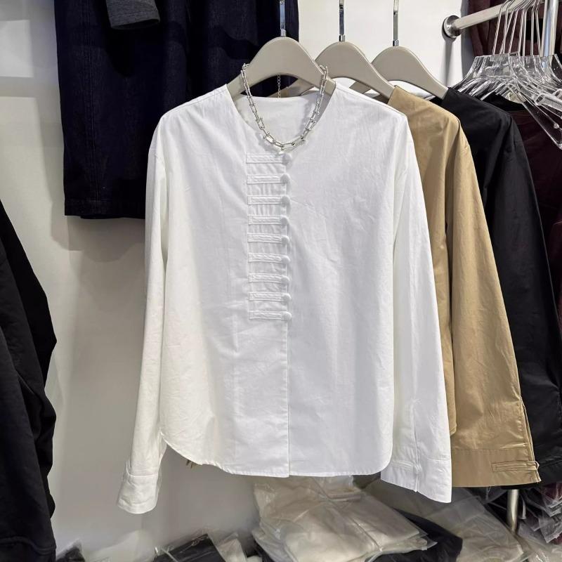 Весна Новый Стиль Новый Китайский Дизайн Пуговиц Нишевые Топы Рубашки с Длинным Рукавом L белый
Весна Новый Стиль Новый Китайский Дизайн Пуговиц Нишевые Топы Рубашки с Длинным Рукавом L белый