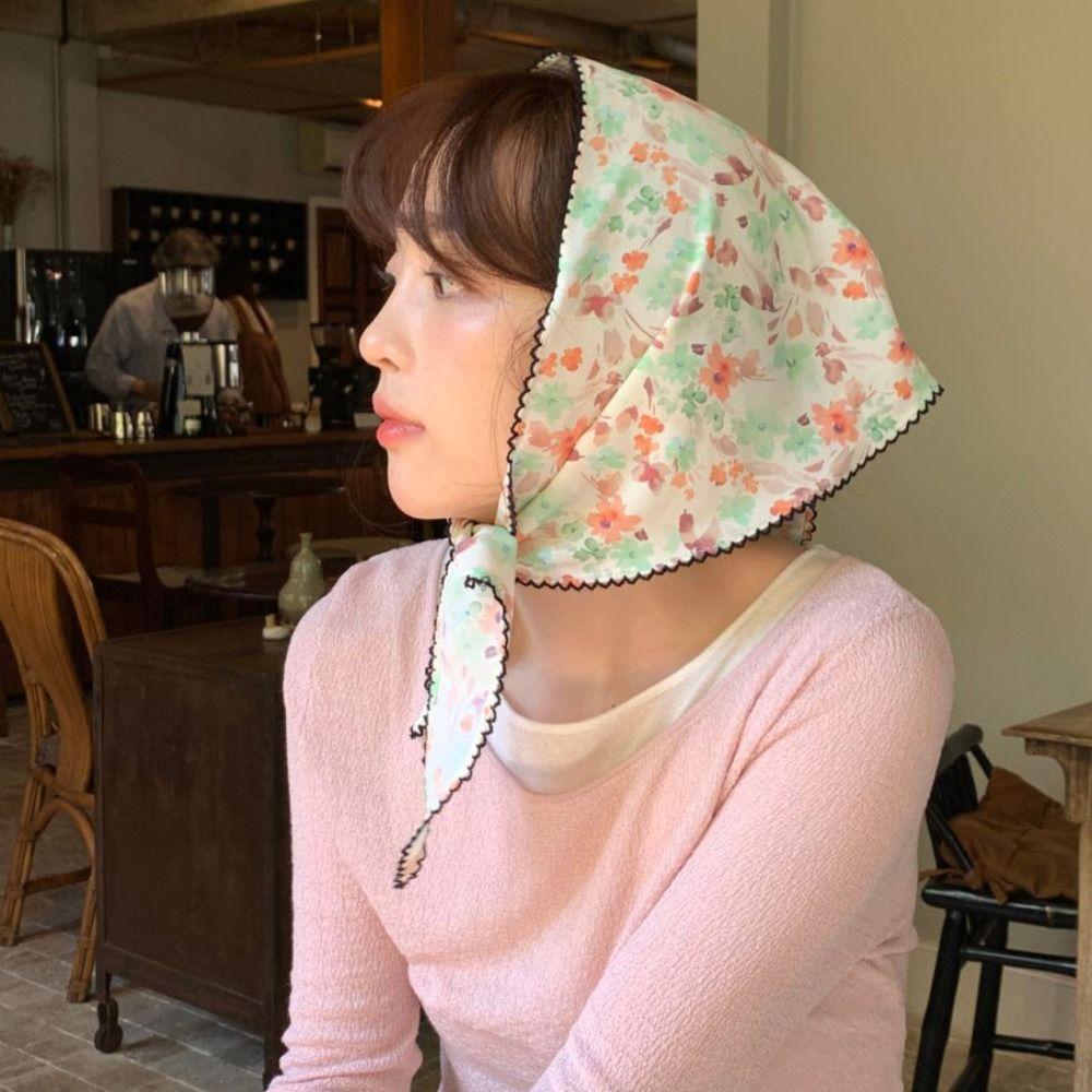 Pastoral Style Summer Triangle Headscarf Turban Triangular Hair Band Fresh Floral Headband Girls Style9
Pastoral Style Summer Triangle Headscarf Turban Triangular Hair Band Fresh Floral Headband Girls Style9