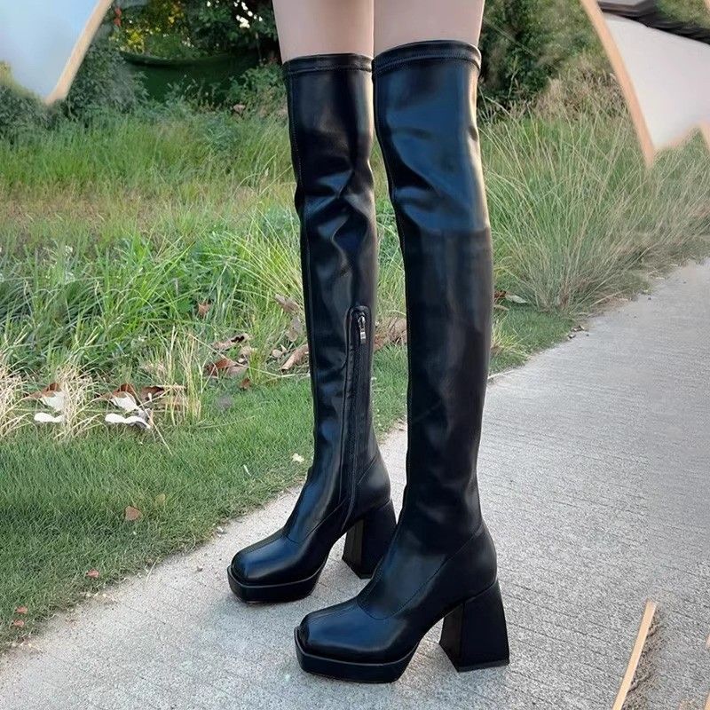 Square head thick heel over the knee boots women s autumn new thick-soled sexy boots waterproof table super high heel elastic thin boots 40
Square head thick heel over the knee boots women s autumn new thick-soled sexy boots waterproof table super high heel elastic thin boots 40