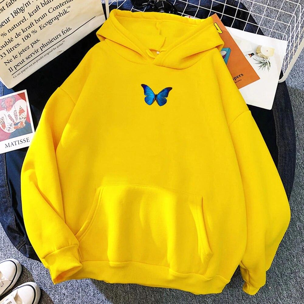 Blue Beautiful Butterfly Printing Unisex s Hoody Cartoons High Quality Sweatshirt Fashion Casual Hooded Autumn Loose Women Pullover
Blue Beautiful Butterfly Printing Unisex s Hoody Cartoons High Quality Sweatshirt Fashion Casual Hooded Autumn Loose Women Pullover