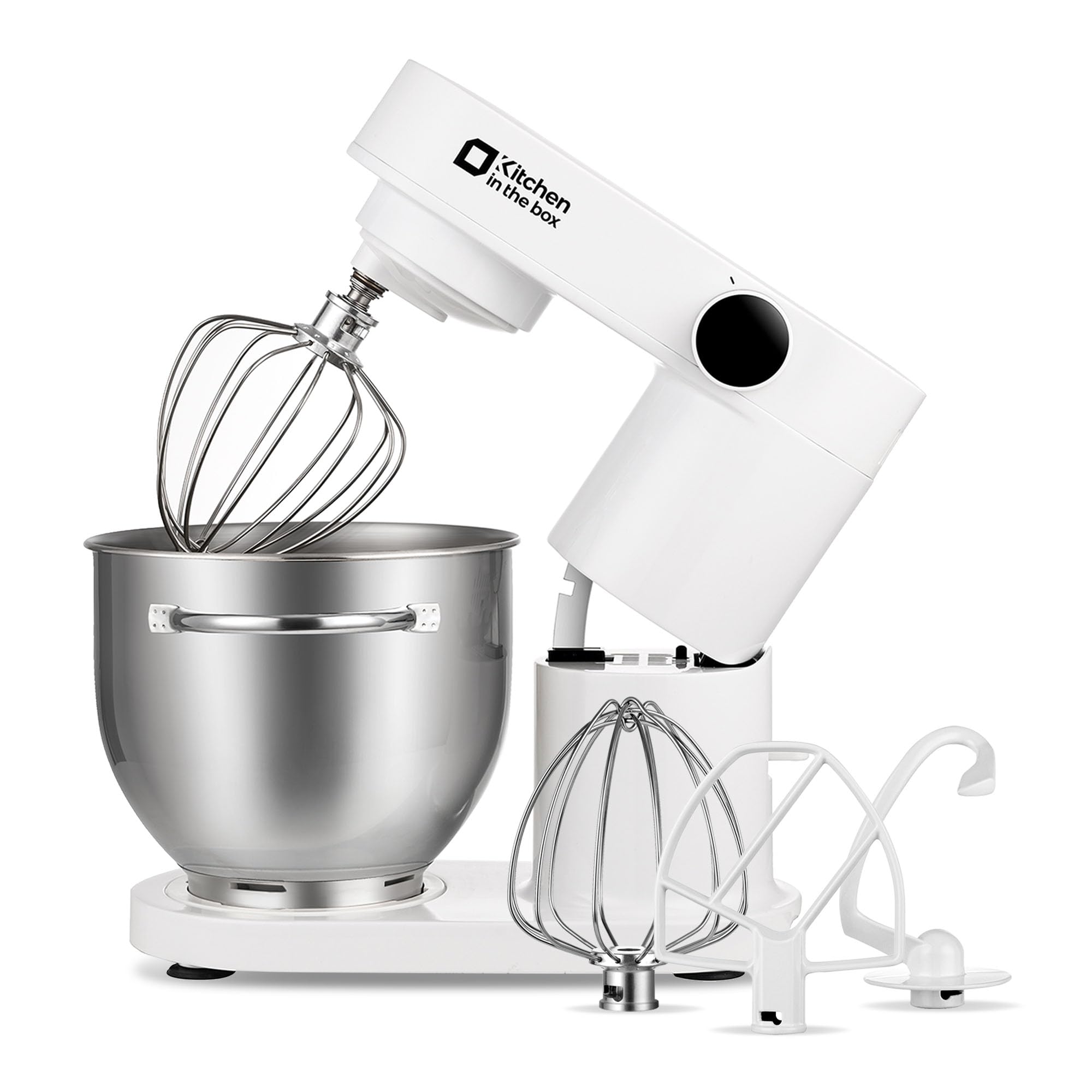 Kitchen in the box Stand 5L Large 3 Types of 6 Speed Top Top Three in Low Noise Mixer, Capacity, Accessories, Adjustments, Mixer, Mix/Knead/Whist, белый
Kitchen in the box Stand 5L Large 3 Types of 6 Speed Top Top Three in Low Noise Mixer, Capacity, Accessories, Adjustments, Mixer, Mix/Knead/Whist, белый